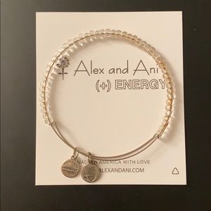 Alex and Ani silver and clear bead bracelet